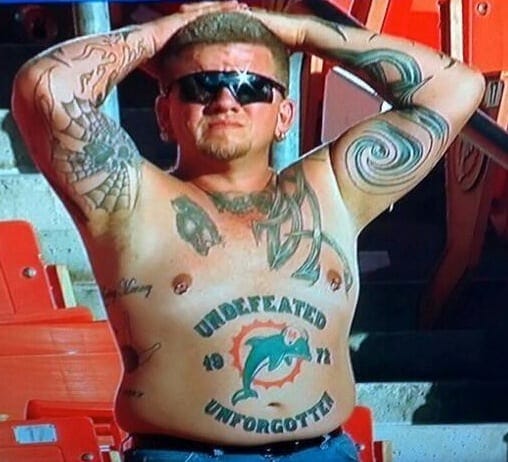 undefeated unforgotten dolphins tattoo
