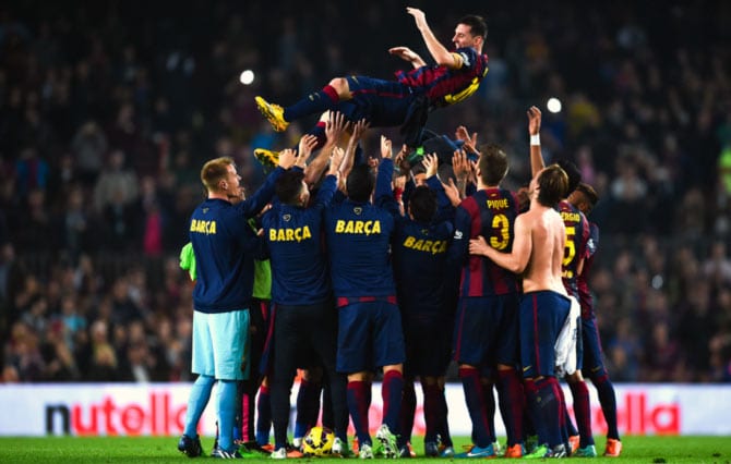 Messi goal celebration